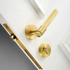 Tay nắm cửa gỗ, khóa cửa phân thể đồng thau cao cấp DR010