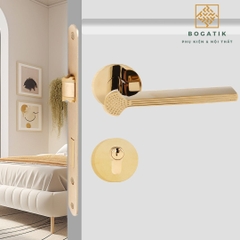 Khóa cửa phòng tách rời, im lặng họa tiết cánh quạt hoàn toàn bằng đồng sang trọng nhẹ nhàng DTD742
