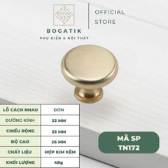 Núm cửa tủ ngăn kéo, tủ bếp hợp kim kẽm màu vàng kim nặng tay, cao cấp và hiện đại