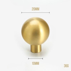Núm tủ đồng thau hình cầu tròn độc đáo SPHERE
