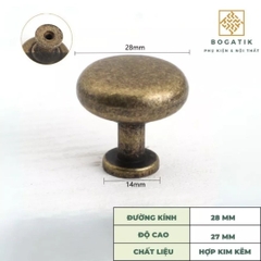 Tay nắm cửa tủ, tay nắm tủ màu Vintage, cổ điển cao cấp hợp kim kẽm siêu bền