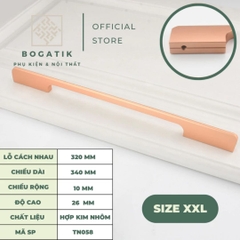 Tay nắm cửa tủ ngăn kéo tay nắm tủ bếp hình chữ U hợp kim nhôm màu vàng hồng, đen hiện đại mã TN05