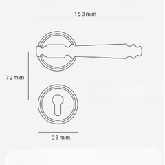 Tay nắm phân thể chất liệu đồng thau phong cách Indochine Charm DT704