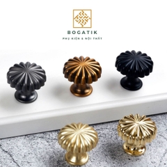 Núm tay cửa tủ ngăn kéo núm tay TRÒN bí ngô BOGATIK NHIỀU MÀU chất liệu HỢP KIM cao cấp