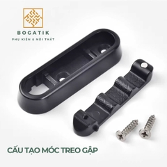 Móc treo gắn tường móc treo đồ GẬP 90 độ chất liệu HỢP KIM cao cấp tặng kèm KEO DÁN và ốc vít