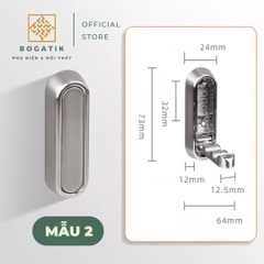 Móc treo gắn tường móc treo đồ GẬP 90 độ chất liệu HỢP KIM cao cấp tặng kèm KEO DÁN và ốc vít
