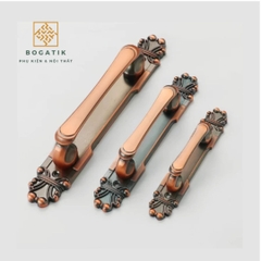 Tay nắm cửa tủ ngăn kéo tay nắm cửa phong cách cổ điển chất liệu hợp kim màu đồng sang trọng