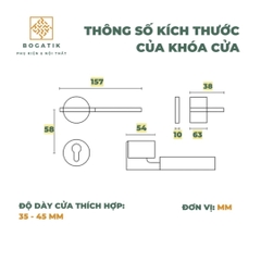 Khoá cửa tay gạt khóa cửa gỗ OPERA công trình chất liệu hợp kim nhôm 3 MÀU tinh tế và chất lượng tốt