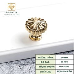 Núm tay cửa tủ ngăn kéo núm tay TRÒN bí ngô BOGATIK NHIỀU MÀU chất liệu HỢP KIM cao cấp