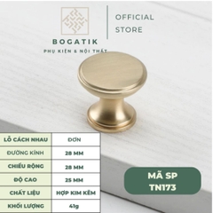 Núm cửa tủ ngăn kéo, tủ bếp hợp kim kẽm màu vàng kim nặng tay, cao cấp và hiện đại