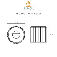 Khoá cửa phòng, tay nắm cửa gỗ INNOVA, hợp kim kẽm phong cách tối giản Minimalism sang trọng, Bắc Âu
