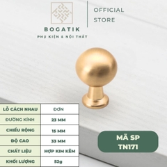 Núm cửa tủ ngăn kéo, tủ bếp hợp kim kẽm màu vàng kim nặng tay, cao cấp và hiện đại