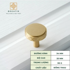 Tay nắm cửa tủ ĐỒNG THAU tay nắm tủ bếp phong cách mới của Bogatik, hàng cao cấp