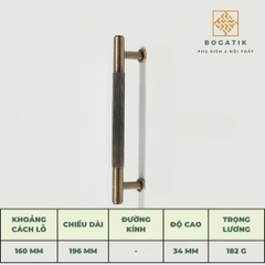 Tay nắm cửa tủ ĐỒNG THAU DT803 DT806, tay nắm tủ bếp, tủ quần áo hàng cao cấp BOGATIK