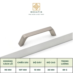 Tay nắm cửa tủ ngăn kéo, tay nắm tủ bếp hợp kim kẽm màu BẠC NIKEL nặng tay cao cấp và hiện đại