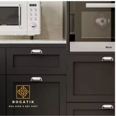 Tay nắm cửa tủ ngăn kéo tay nắm móc kéo hình vỏ sò kèm vít hợp kim phong cách châu Âu