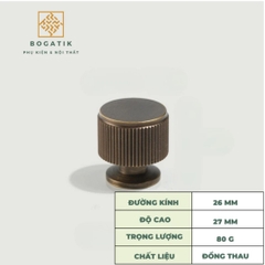 Tay nắm cửa tủ ĐỒNG THAU, tay nắm tủ quần áo, tủ bếp cao cấp màu đồng cổ DT812