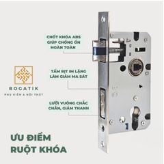 Tay nắm phân thể, khóa cửa tay gạt khóa cửa tròn AURA hợp kim nhôm, kiểu dáng hiện đại tối giản