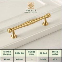 Tay nắm tủ bếp, tay nắm tủ quần áo chất liệu đồng thau cao cấp DT811