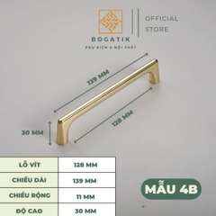 Tay nắm,núm cửa tủ ngăn kéo BOGATIK hợp kim KẼM VÀNG BÓNG hiện đại & cao cấp