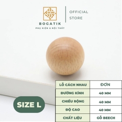 Tay nắm tủ hình bán nguyệt chất liệu gỗ óc chó và gỗ beech