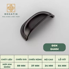 Tay nắm cửa tủ ngăn kéo tay nắm móc kéo hình vỏ sò kèm vít hợp kim phong cách châu Âu