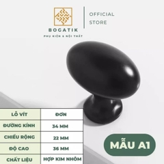 Núm tủ tay nắm cửa tủ ngăn kéo Bogatik núm tủ bếp chất liệu HỢP KIM NHIỀU MÀU hiện đại