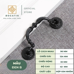 Tay nắm cửa tủ ngăn kéo tay nắm tủ bếp chất liệu hợp kim nhôm phong cách cổ điển tiện lợi