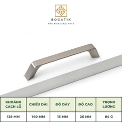 Tay nắm cửa tủ ngăn kéo, tay nắm tủ bếp hợp kim kẽm màu BẠC NIKEL nặng tay cao cấp và hiện đại