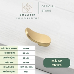 Núm cửa tủ ngăn kéo, tủ bếp hợp kim kẽm màu vàng kim nặng tay, cao cấp và hiện đại