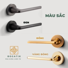 Tay nắm phân thể, khóa cửa tay gạt khóa cửa tròn AURA hợp kim nhôm, kiểu dáng hiện đại tối giản