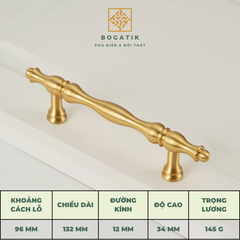 Tay nắm cửa tủ ngăn kéo, tay nắm tủ bếp chất liệu đồng thau cao cấp nhiều mẫu mã kích thước DT01