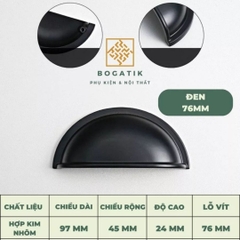 Tay nắm cửa tủ ngăn kéo tay nắm móc kéo hình vỏ sò kèm vít hợp kim phong cách châu Âu