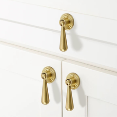 Tay nắm tủ quần áo đồng thau hình giọt nước DEREY