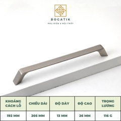 Tay nắm cửa tủ ngăn kéo, tay nắm tủ bếp hợp kim kẽm màu BẠC NIKEL nặng tay cao cấp và hiện đại