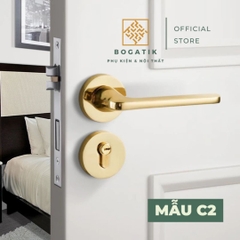 Tay nắm phân thể, khóa cửa tay gạt khóa cửa tròn AURA hợp kim nhôm, kiểu dáng hiện đại tối giản