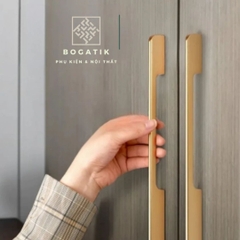 Tay nắm cửa tủ ngăn kéo tay nắm tủ bếp hình chữ U hợp kim nhôm màu vàng hồng, đen hiện đại mã TN05