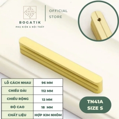 Tay nắm cửa tủ ngăn kéo tay nắm tủ bếp hợp kim nhôm hình chữ I màu vàng kim chất lượng cao