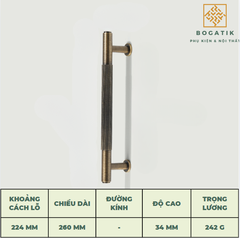Tay nắm cửa tủ ĐỒNG THAU DT812 DT813, tay nắm tủ bếp, tủ quần áo hàng cao cấp BOGATIK
