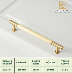 Tay nắm cửa tủ ĐỒNG THAU DT812 DT813, tay nắm tủ bếp, tủ quần áo hàng cao cấp BOGATIK