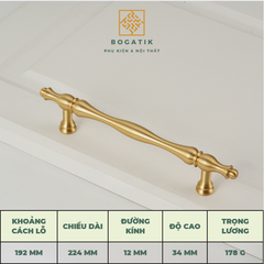 Tay nắm cửa tủ ngăn kéo, tay nắm tủ bếp chất liệu đồng thau cao cấp nhiều mẫu mã