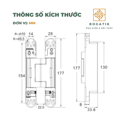 Bản lề thuỷ lực bản lề chịu tải giảm chấn tải trọng 70KG chất lượng cao