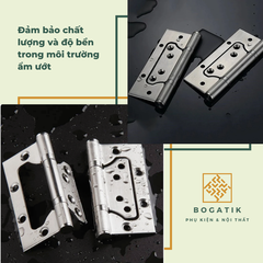 Bản lề âm dương bản lề lá cho cánh cửa sắt cửa nhôm INOX chất lượng cao & tặng kèm ốc vít