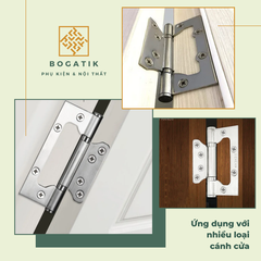 Bản lề âm dương bản lề lá cho cánh cửa sắt cửa nhôm INOX chất lượng cao & tặng kèm ốc vít