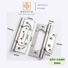 Bản lề âm dương bản lề lá cho cánh cửa sắt cửa nhôm INOX chất lượng cao & tặng kèm ốc vít