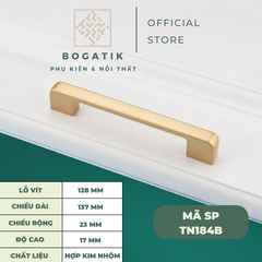 Tay nắm cửa tủ ngăn kéo, tay nắm tủ bếp hợp kim kẽm màu vàng kim nặng tay, cao cấp và hiện đại