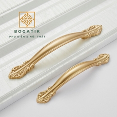 Tay nắm cửa tủ ngăn kéo, tay nắm tủ bếp hợp kim kẽm màu vàng kim nặng tay, cao cấp và hiện đại