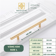 Tay nắm cửa tủ ngăn kéo tay nắm tủ bếp hợp kim nhôm đen, vàng hiện đại
