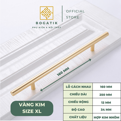 Tay nắm cửa tủ ngăn kéo tay nắm tủ bếp hợp kim nhôm đen, vàng hiện đại