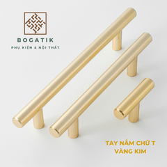 Tay nắm cửa tủ ngăn kéo tay nắm tủ bếp hợp kim nhôm đen, vàng hiện đại